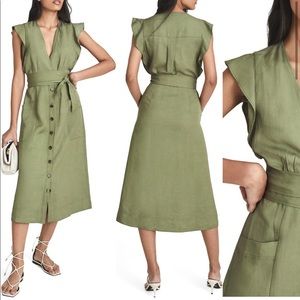Reiss Emma Tie Waist Shirtdress